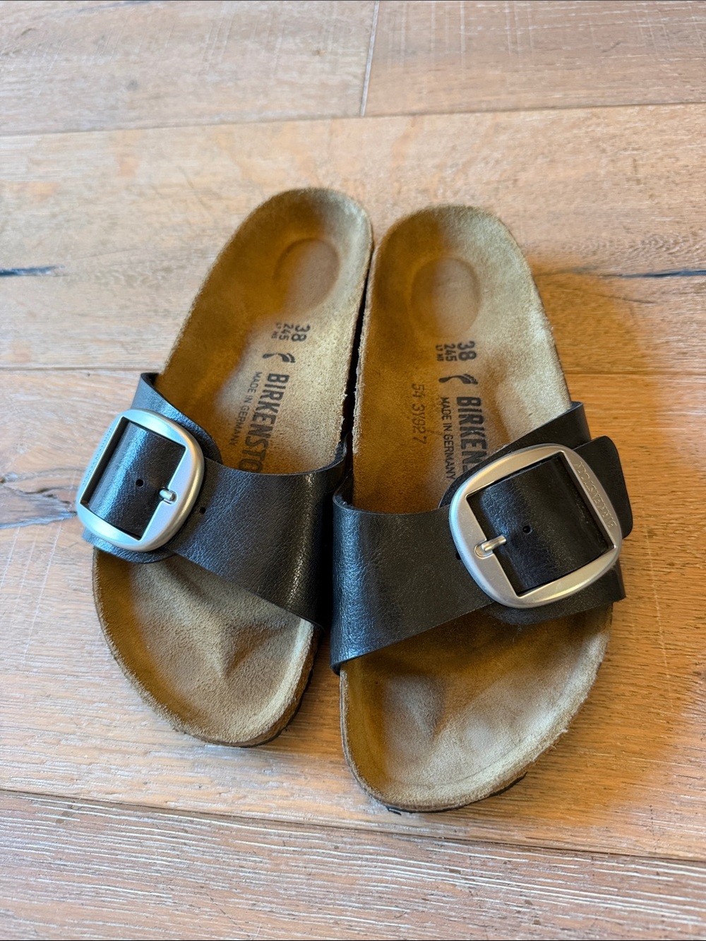 Birkenstock Madrid Single Buckle Sandals in Black